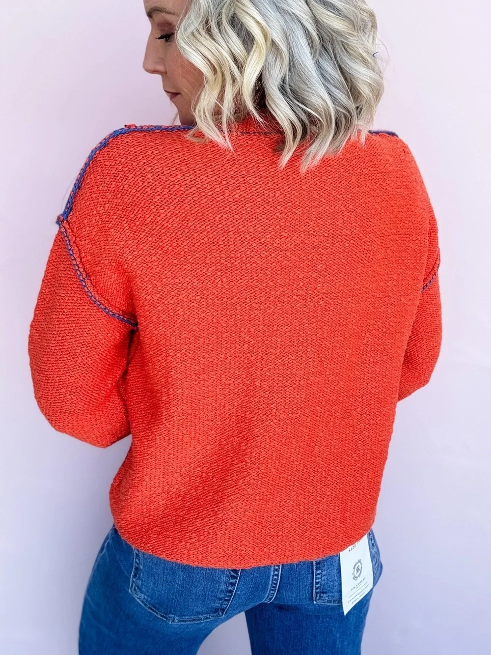 Cotierra Orange‎ Cotton Cardigan Size L